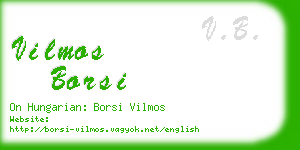 vilmos borsi business card